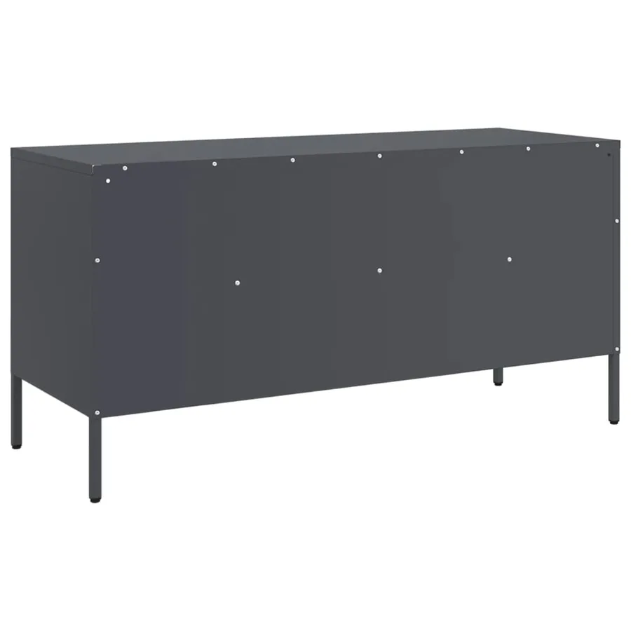 Meuble TV anthracite 100,5x39x50,5 cm acier - 8