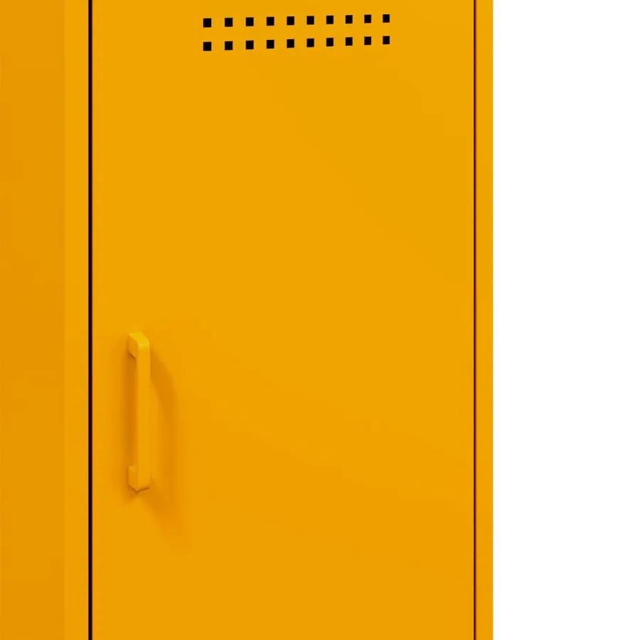 Buffets 2 pcs jaune moutarde 36x39x79 cm acier - 13