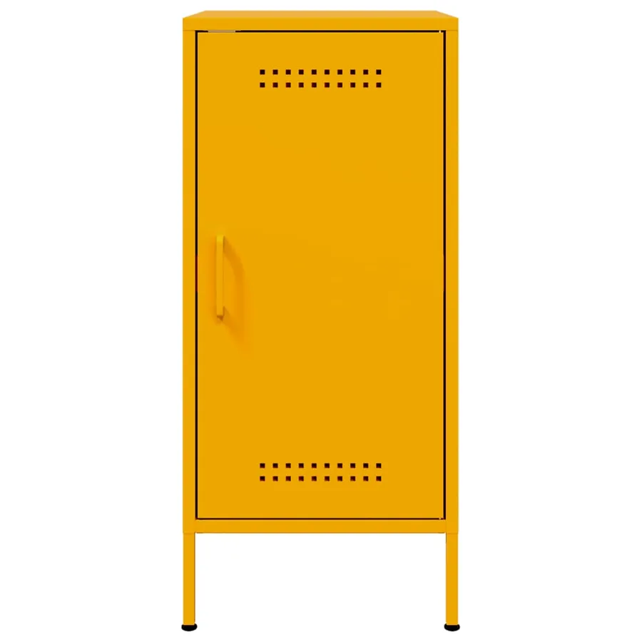 Buffets 2 pcs jaune moutarde 36x39x79 cm acier - 7