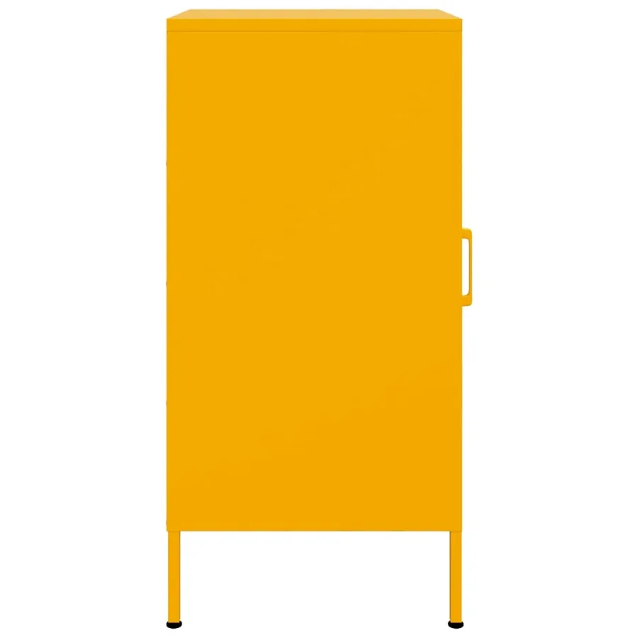 Buffets 2 pcs jaune moutarde 36x39x79 cm acier - 8