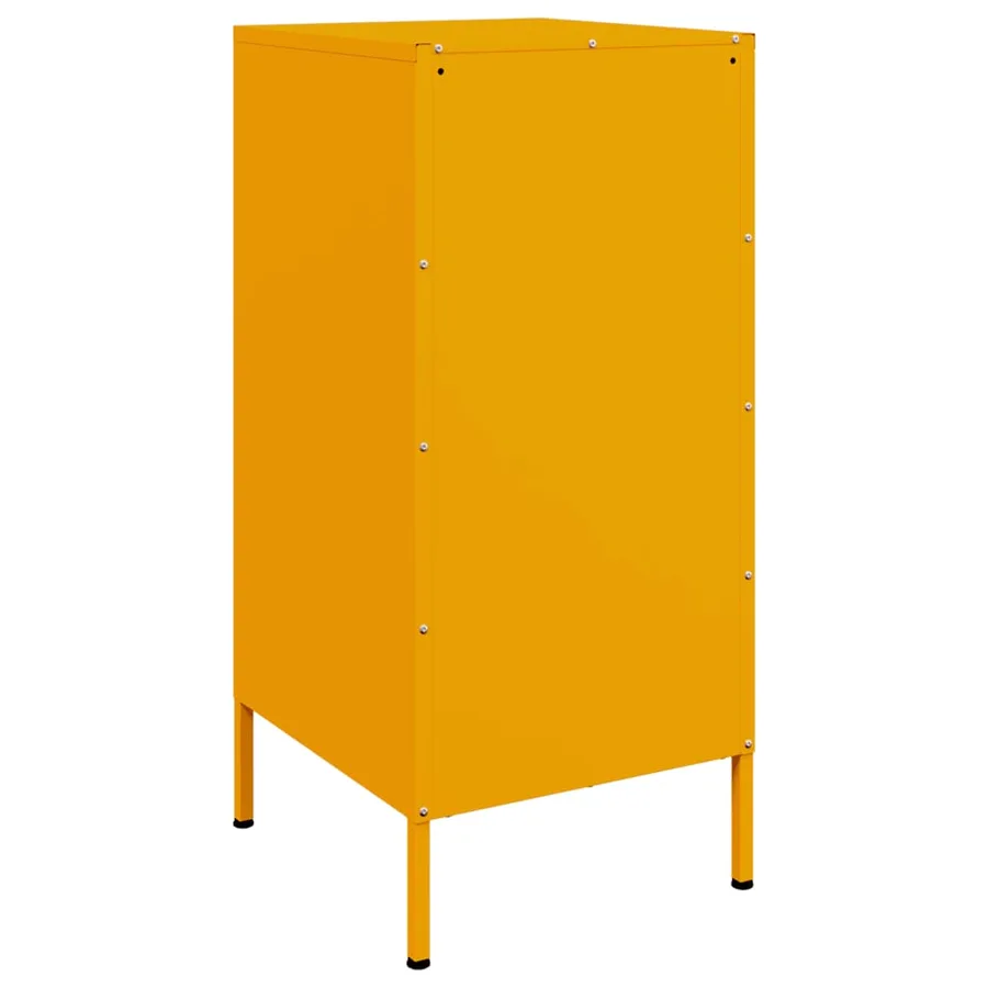 Buffets 2 pcs jaune moutarde 36x39x79 cm acier - 9