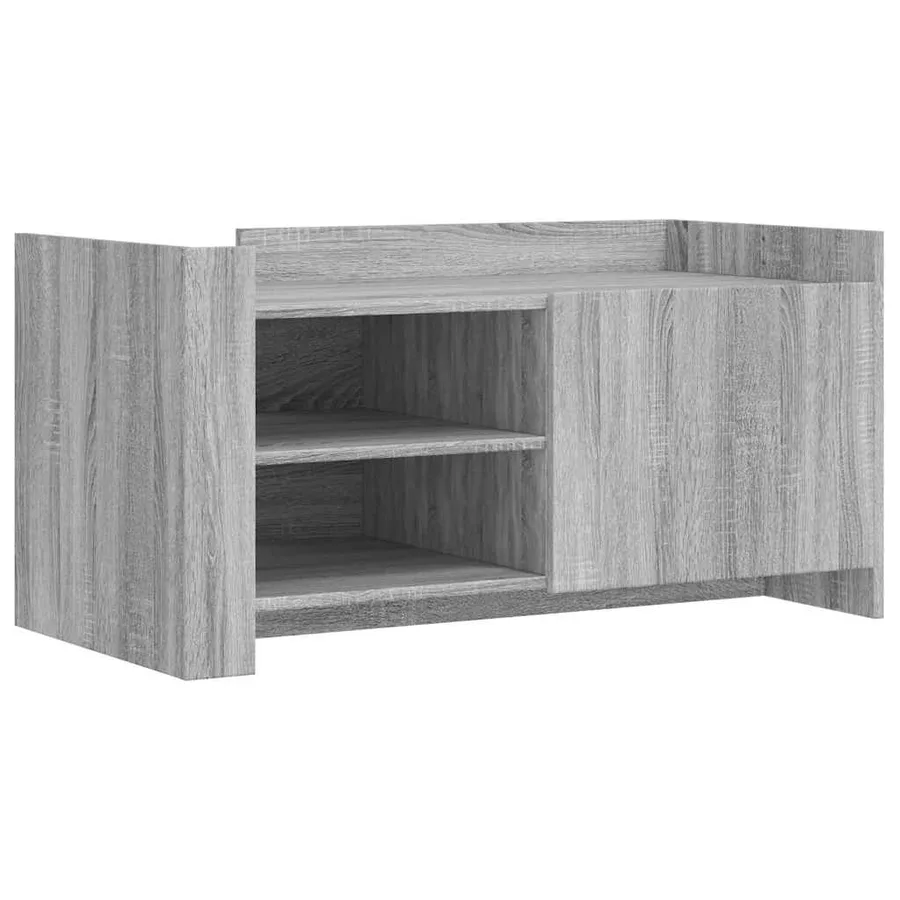Table basse sonoma gris 100x50x50 cm bois d'ingénierie - 2