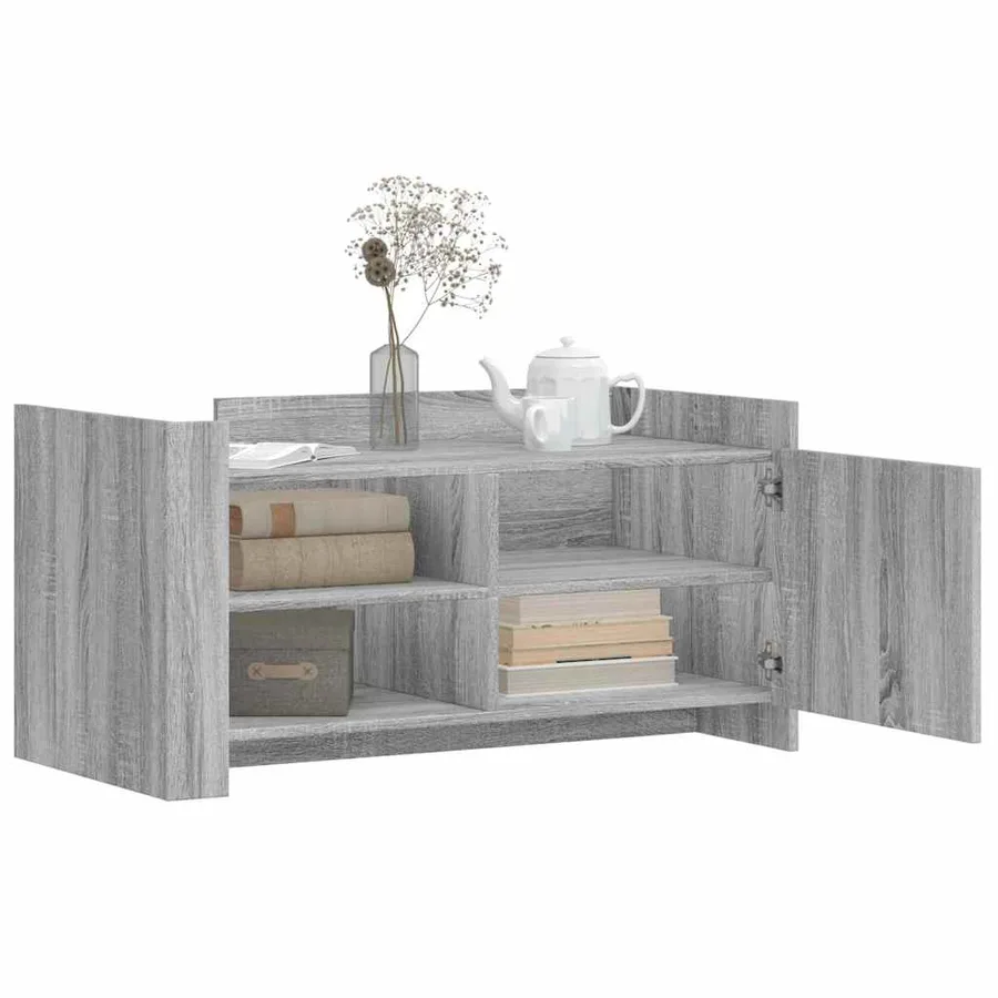 Table basse sonoma gris 100x50x50 cm bois d'ingénierie - 3