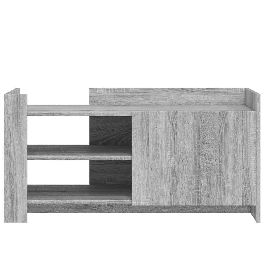 Table basse sonoma gris 100x50x50 cm bois d'ingénierie - 4