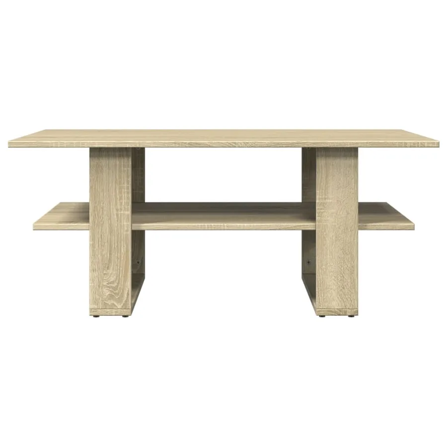 Table basse chêne sonoma 102x55x42 cm bois d'ingénierie - 3