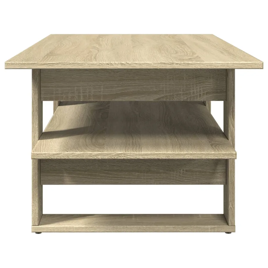 Table basse chêne sonoma 102x55x42 cm bois d'ingénierie - 4