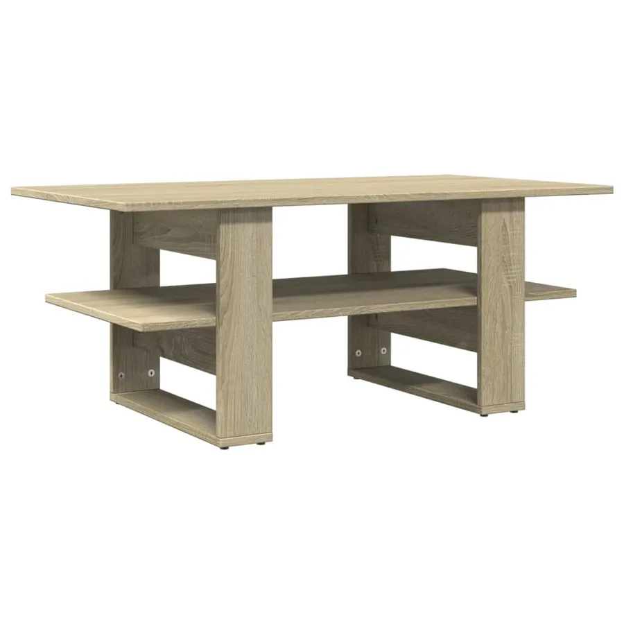 Table basse chêne sonoma 102x55x42 cm bois d'ingénierie - 5