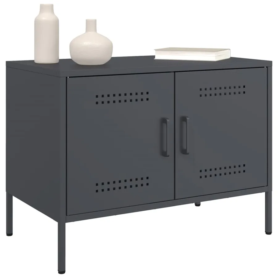 Meubles TV 2 pcs anthracite 68x39x50,5 cm acier - 4