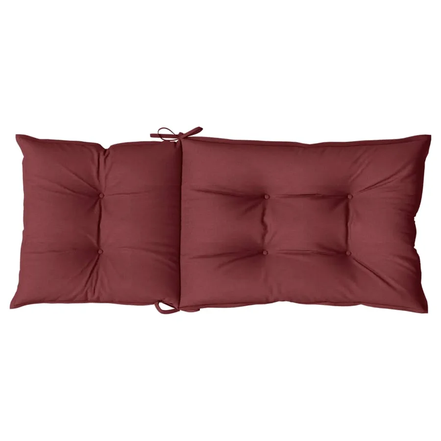 Coussins de chaise dossier haut lot de 6 rouge bordeaux mélangé - 7