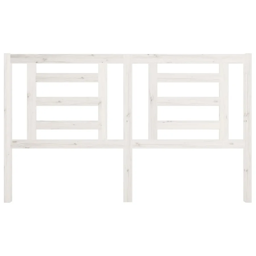 Tête de lit Blanc 166x4x100 cm Bois de pin massif - 3