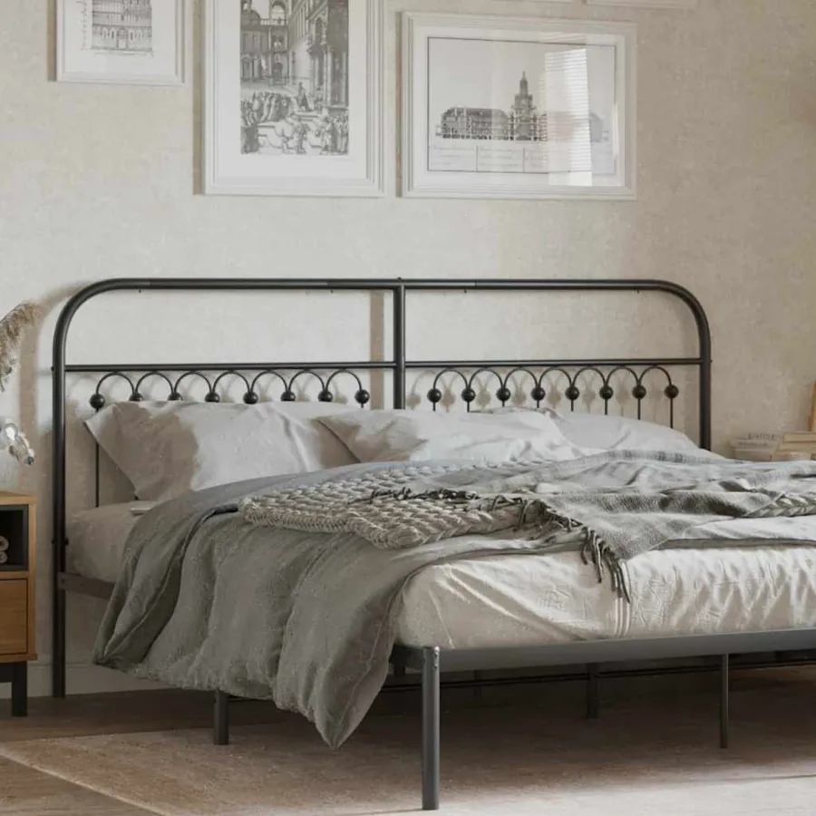 Tête de lit de remplacement métal noir 180 cm