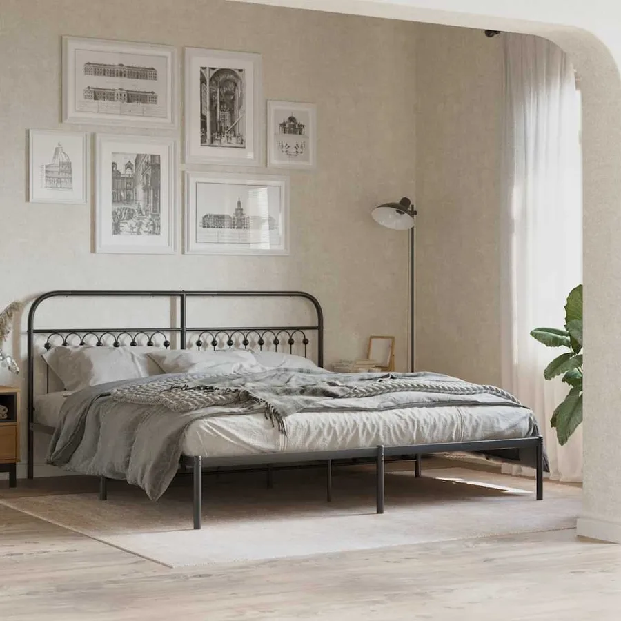 Tête de lit de remplacement métal noir 180 cm - 3