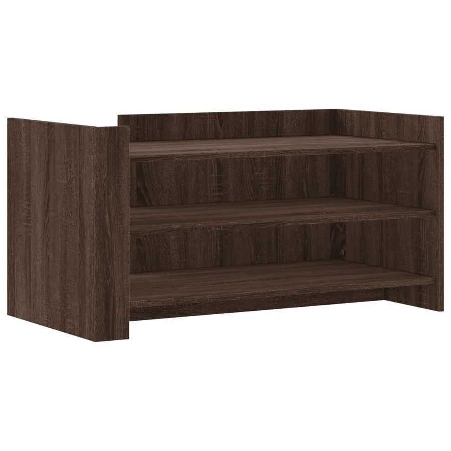 Table basse chêne marron 100x50x50 cm bois d'ingénierie - 2