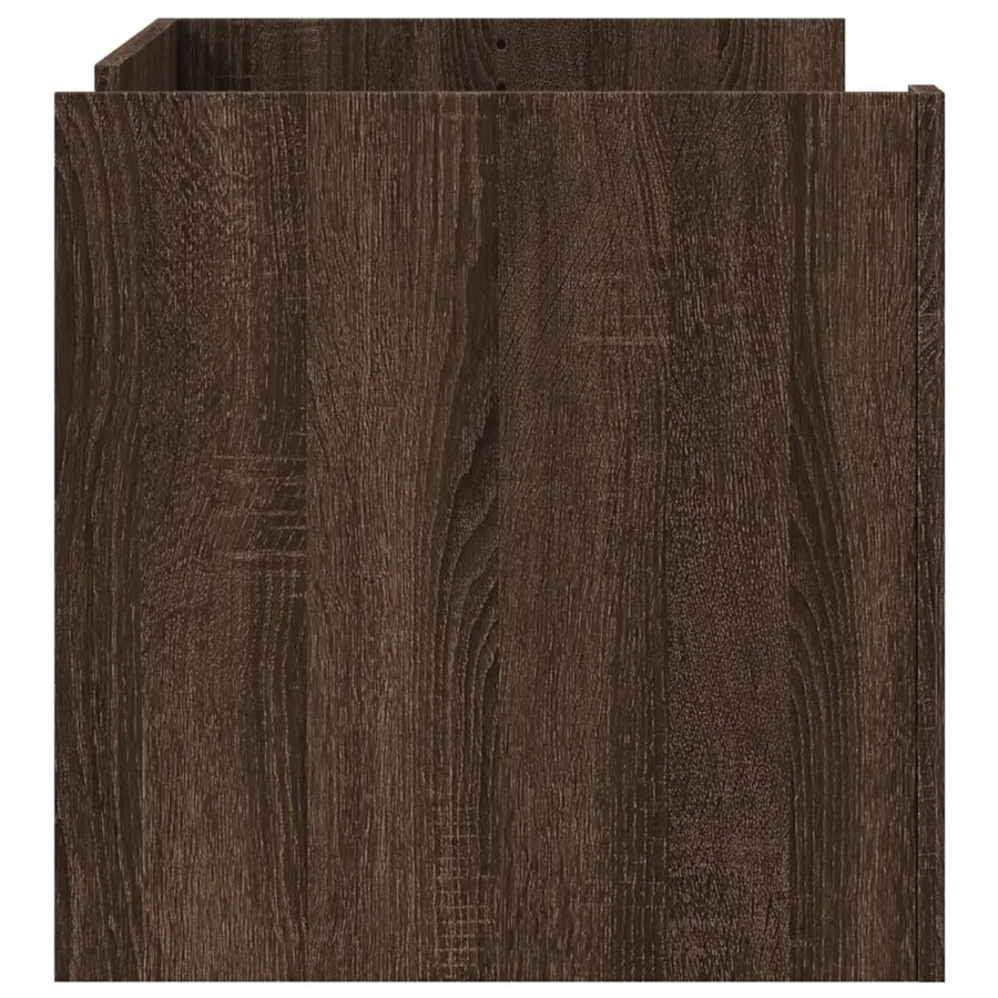 Table basse chêne marron 100x50x50 cm bois d'ingénierie - 5