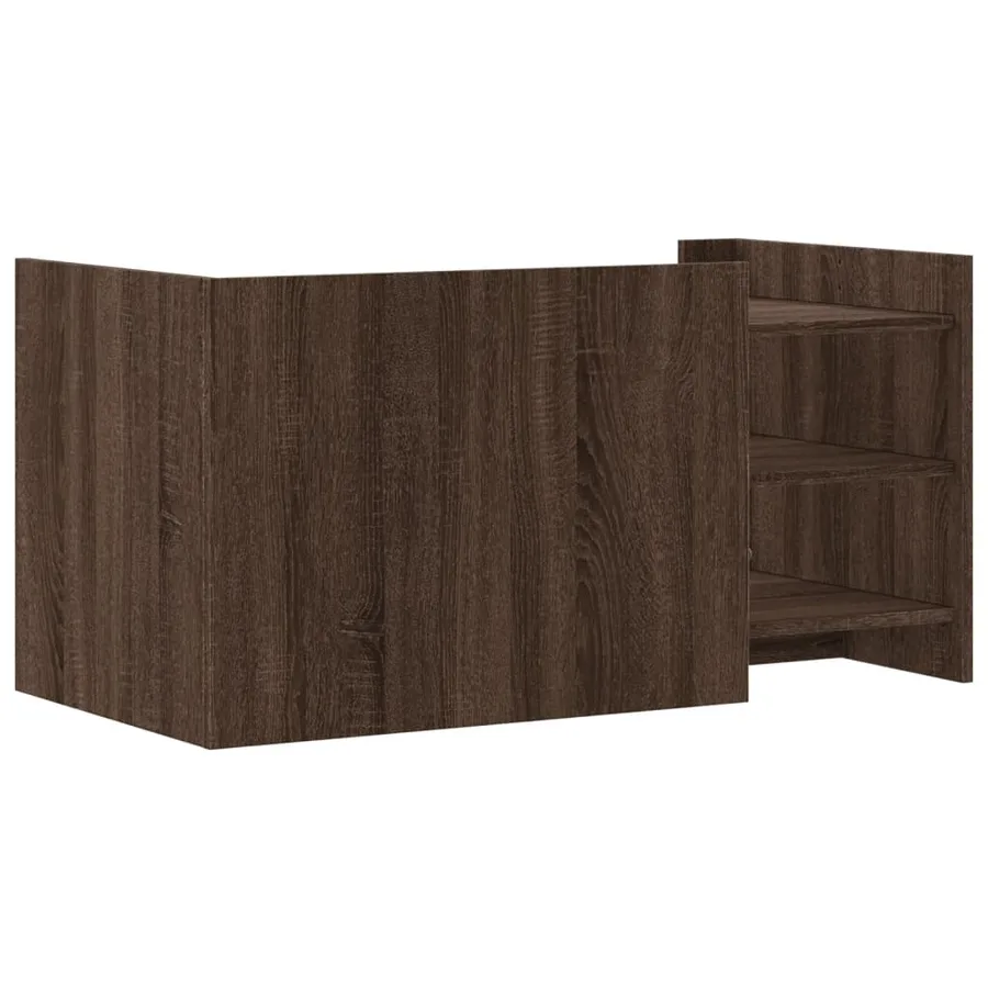 Table basse chêne marron 100x50x50 cm bois d'ingénierie - 6