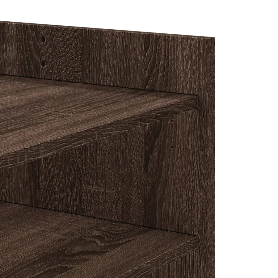 Table basse chêne marron 100x50x50 cm bois d'ingénierie - 8