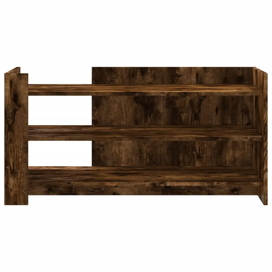 Table basse chêne fumé 100x50x50 cm bois d'ingénierie - 4