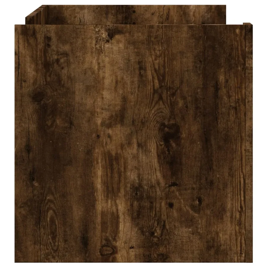 Table basse chêne fumé 100x50x50 cm bois d'ingénierie - 5