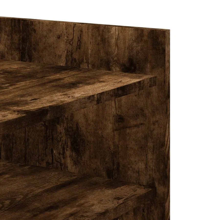Table basse chêne fumé 100x50x50 cm bois d'ingénierie - 8