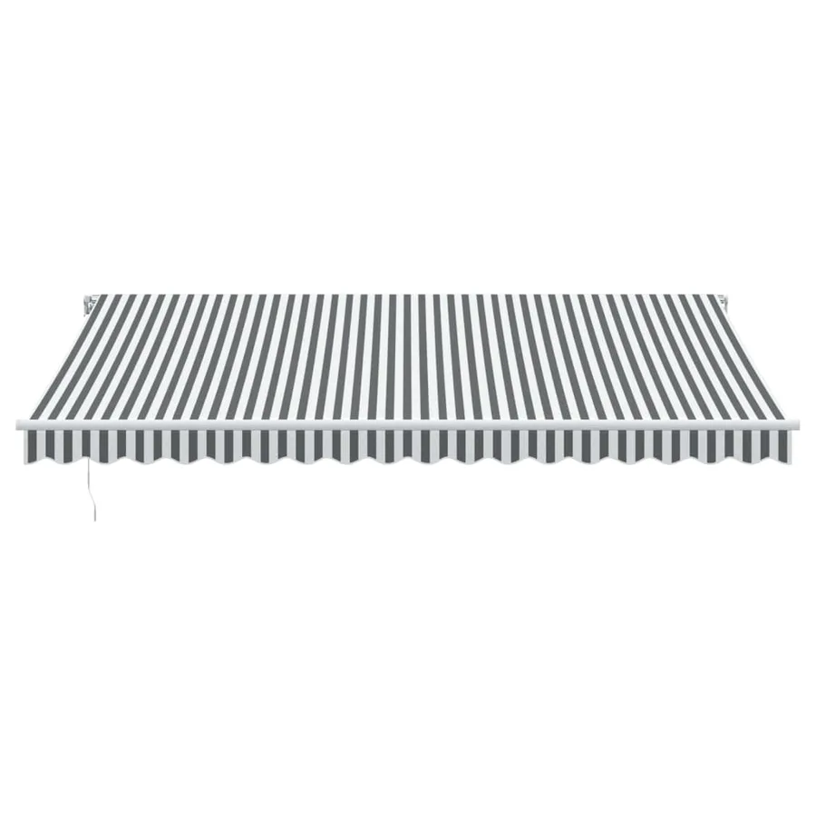 Auvent manuel rétractable anthracite et blanc 450x350 cm - 3