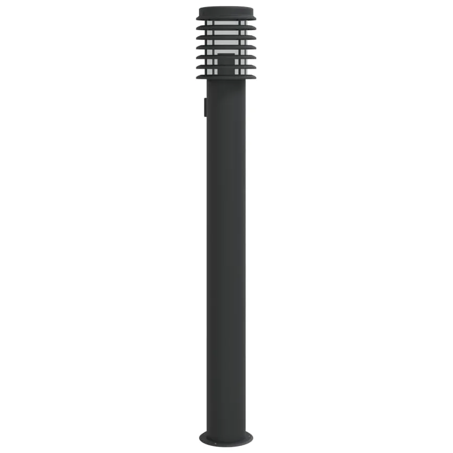 Lampadaire d'extérieur avec sortie noir 110 cm acier inoxydable - 2
