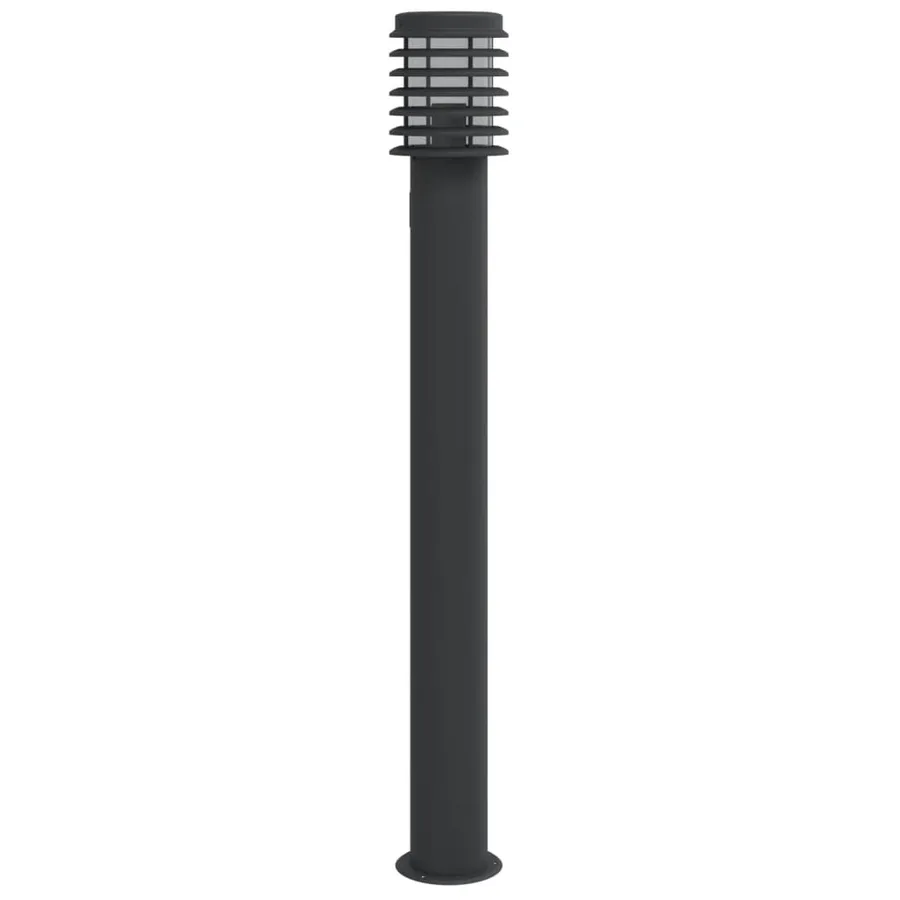 Lampadaire d'extérieur avec sortie noir 110 cm acier inoxydable - 4