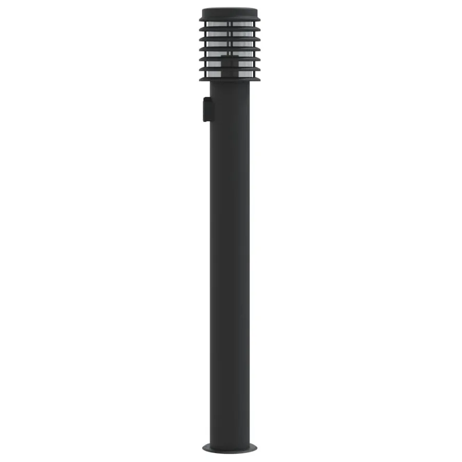 Lampadaire d'extérieur avec sortie noir 110 cm acier inoxydable - 5
