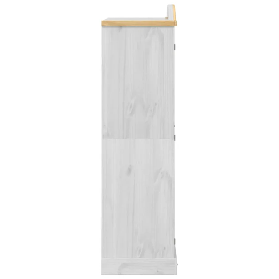 Garde-robe Corona blanc 102x52x186 cm bois de pin massif - 5