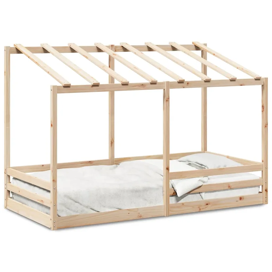 Lit pour enfants sans matelas 80x200 cm bois pin massif - 2