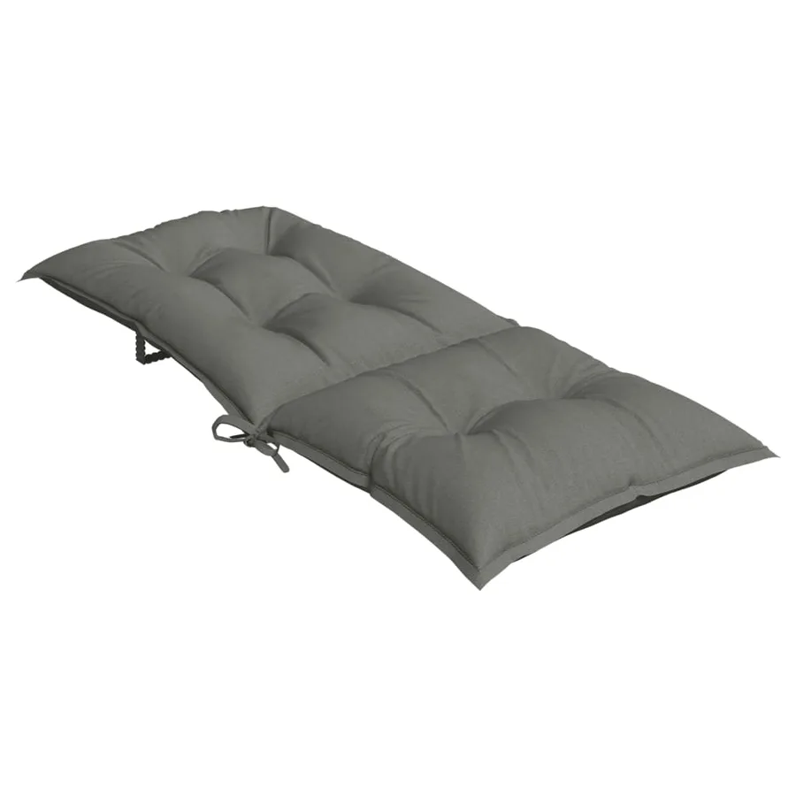Coussins de chaise à dossier haut lot de 2 gris foncé mélangé - 6
