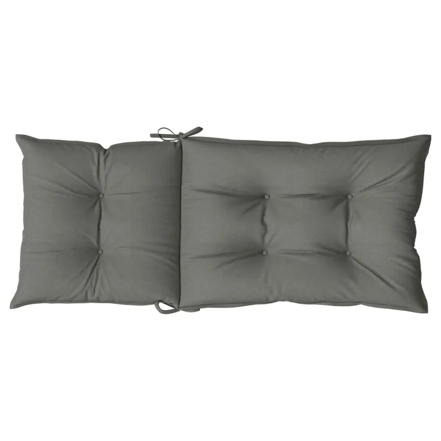 Coussins de chaise à dossier haut lot de 2 gris foncé mélangé - 7