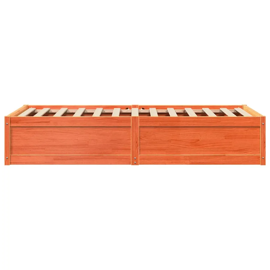 Cadre de lit sans matelas cire marron 90x190 cm bois pin massif - 5