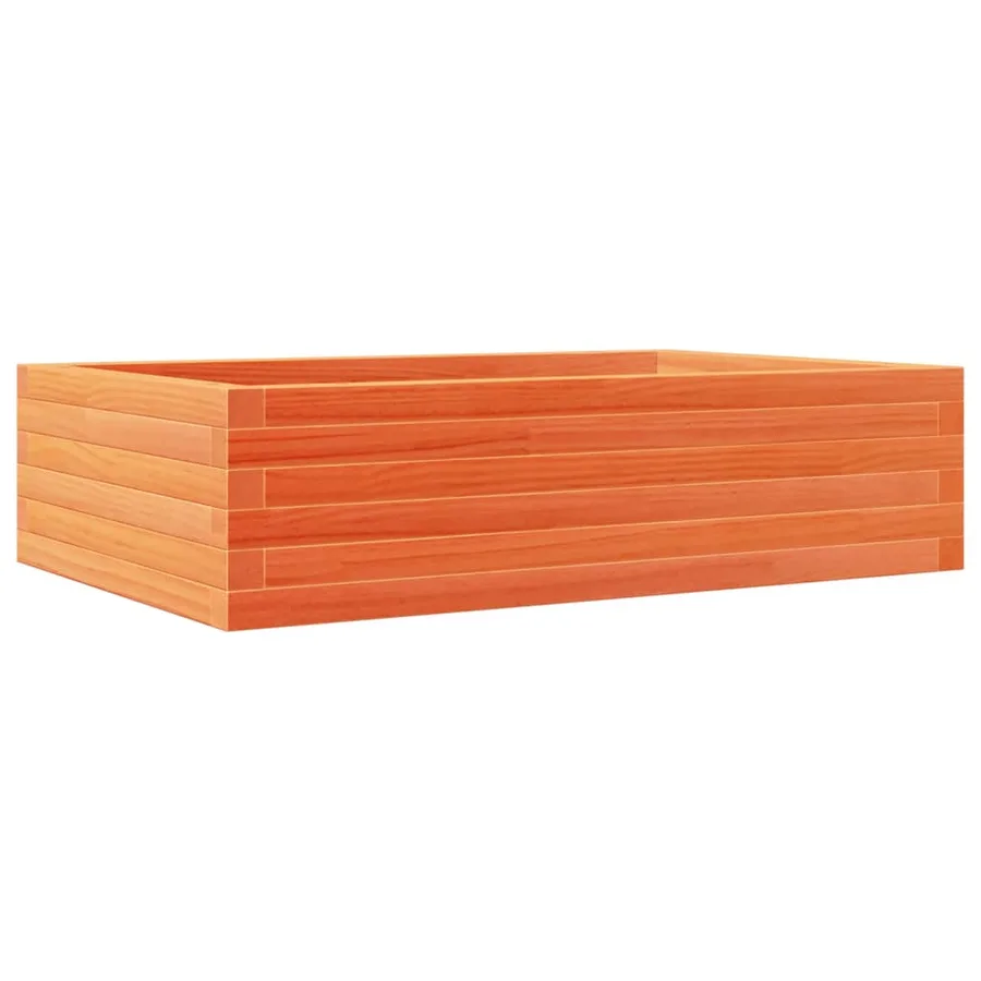 Jardinière cire marron 90x60x23 cm bois de pin massif - 2