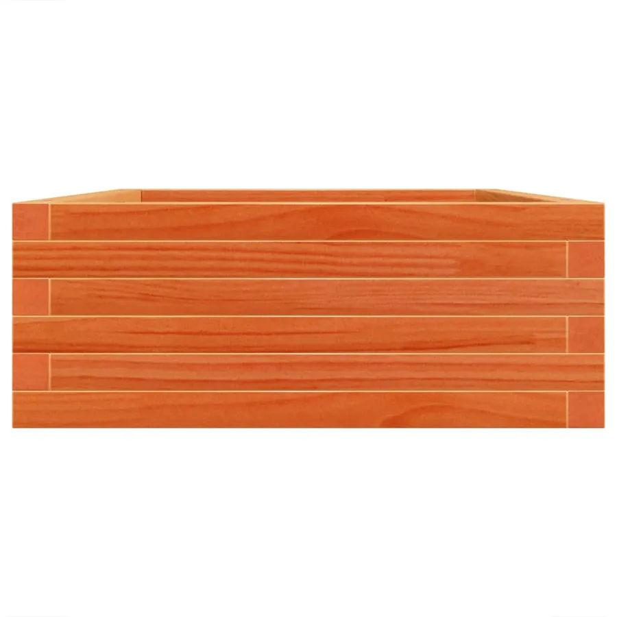 Jardinière cire marron 90x60x23 cm bois de pin massif - 6