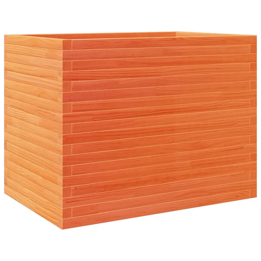 Jardinière cire marron 90x60x68,5 cm bois de pin massif - 2