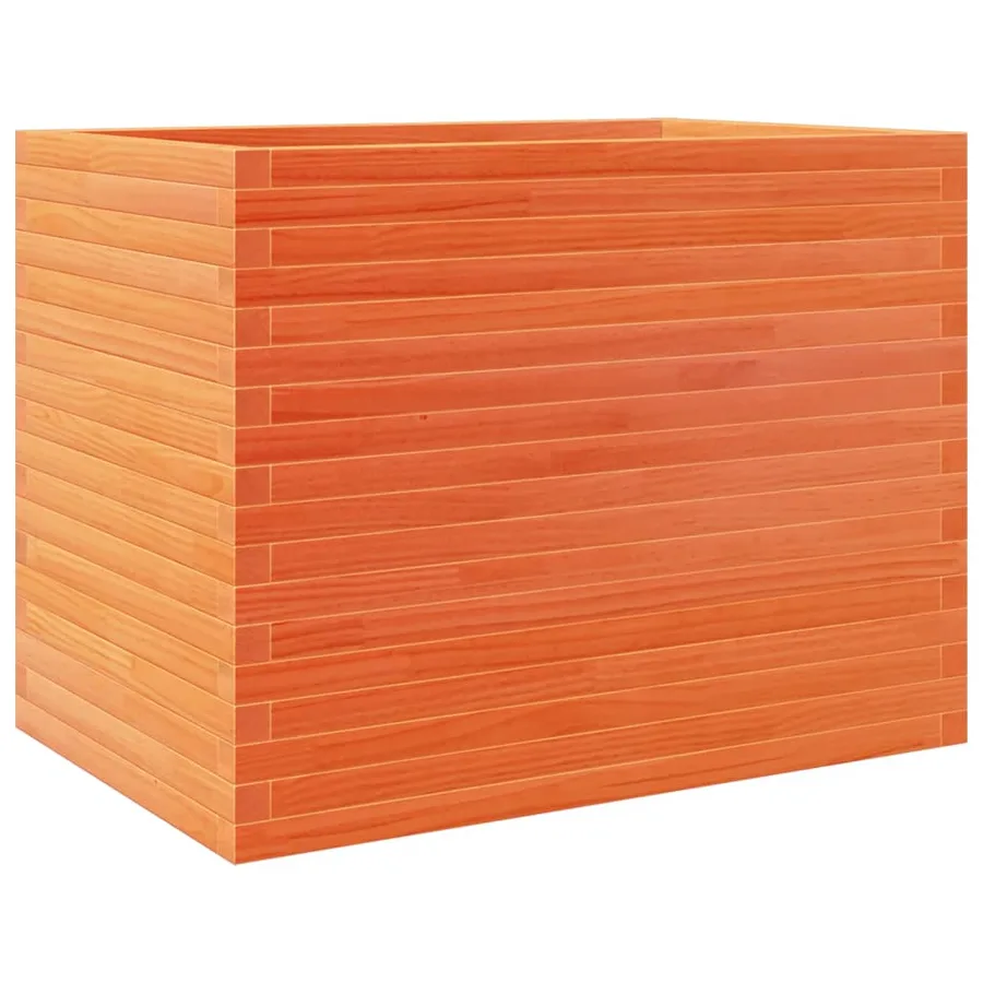 Jardinière cire marron 90x60x68,5 cm bois de pin massif - 7