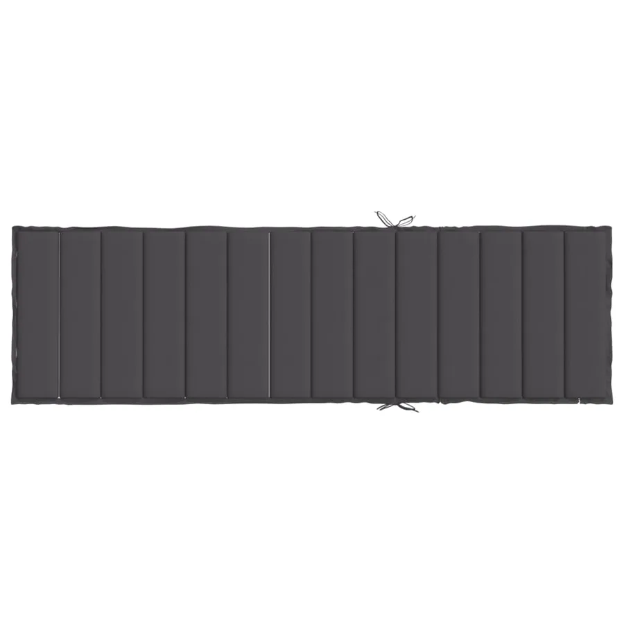 Coussin de chaise longue anthracite mélangé 200x60x4 cm tissu - 5