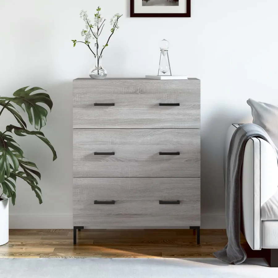 Buffet sonoma gris 69,5x34x90 cm bois d'ingénierie