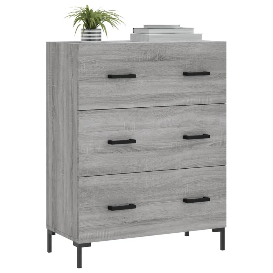 Buffet sonoma gris 69,5x34x90 cm bois d'ingénierie - 3