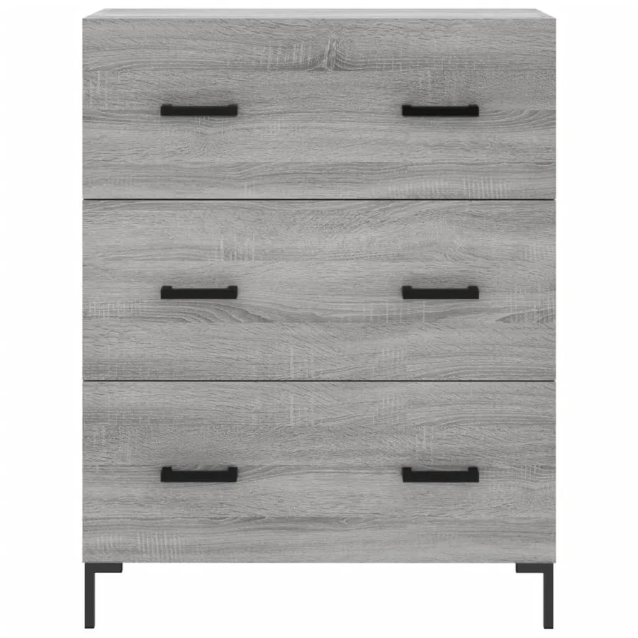 Buffet sonoma gris 69,5x34x90 cm bois d'ingénierie - 5