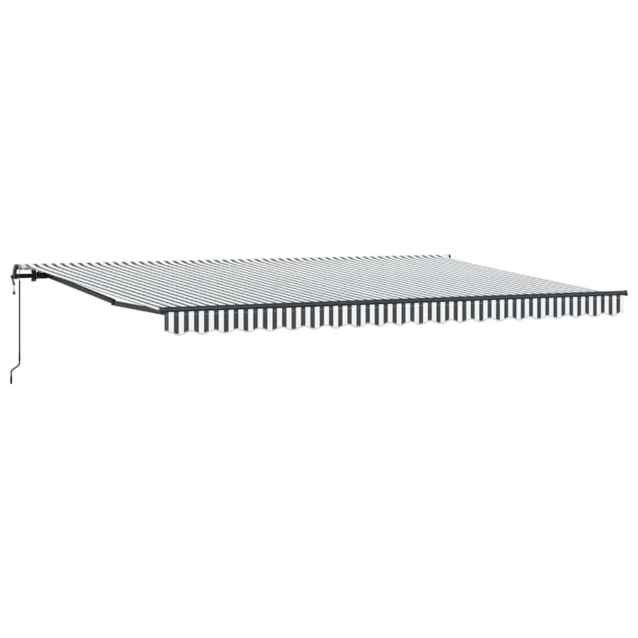 Auvent rétractable automatique anthracite et blanc 500x300 cm - 2