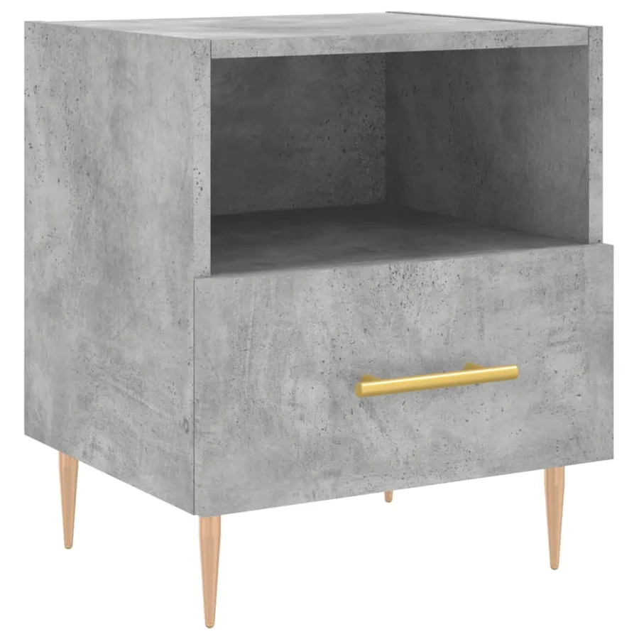 Tables de chevet 2pcs gris béton 40x35x47,5cm bois d’ingénierie - 5