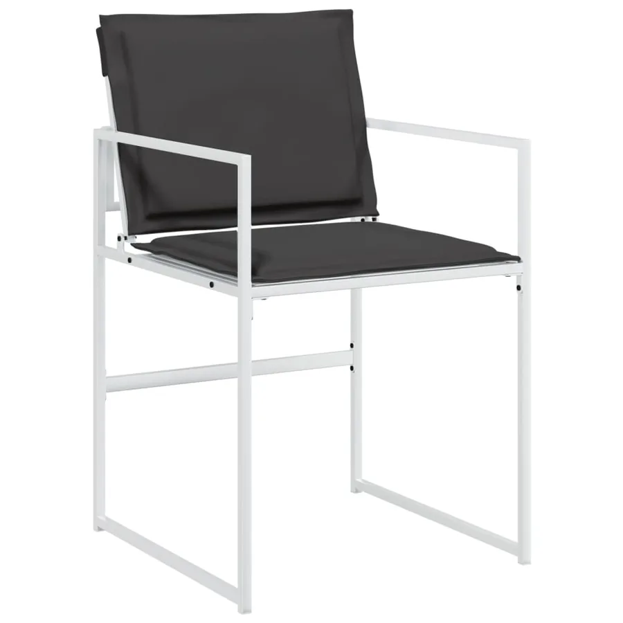 Ensemble à manger de jardin avec coussins 9 pcs blanc textilène - 4