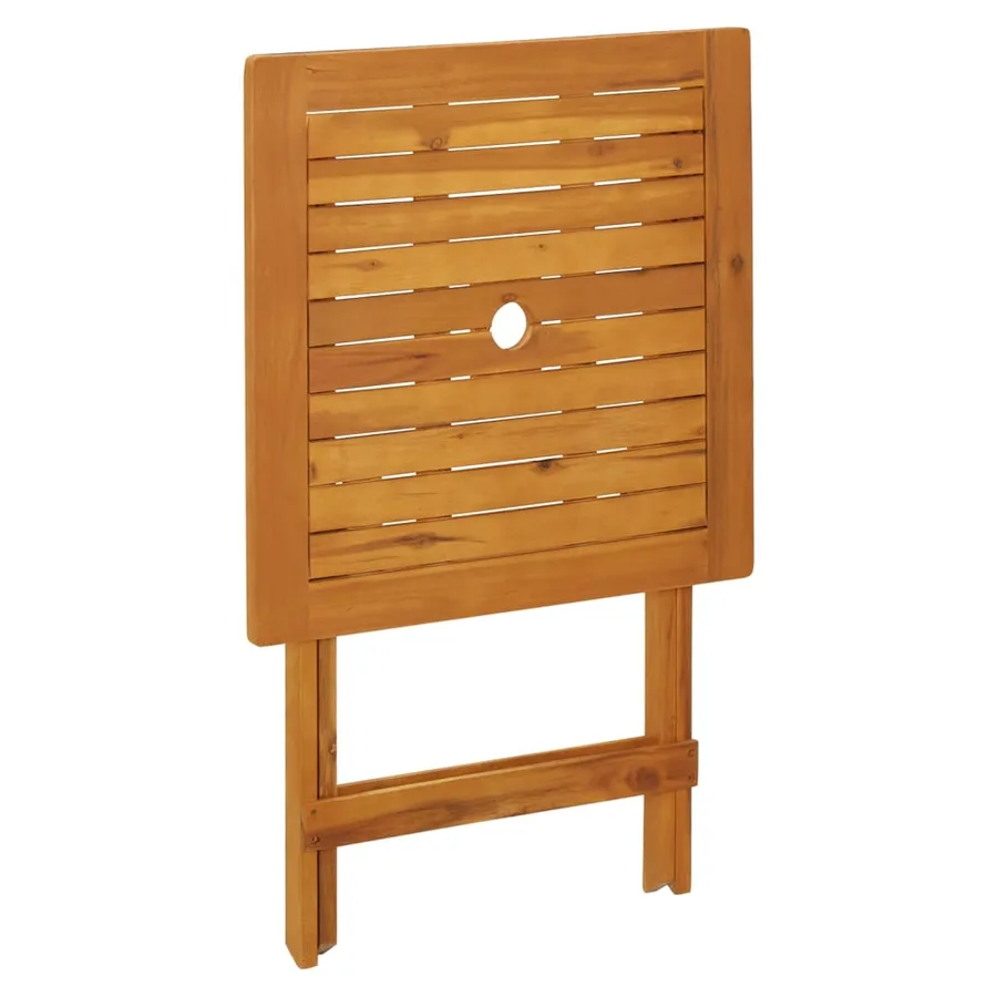 Ensemble de bistro 3 pcs noir polypropylène et bois massif - 8