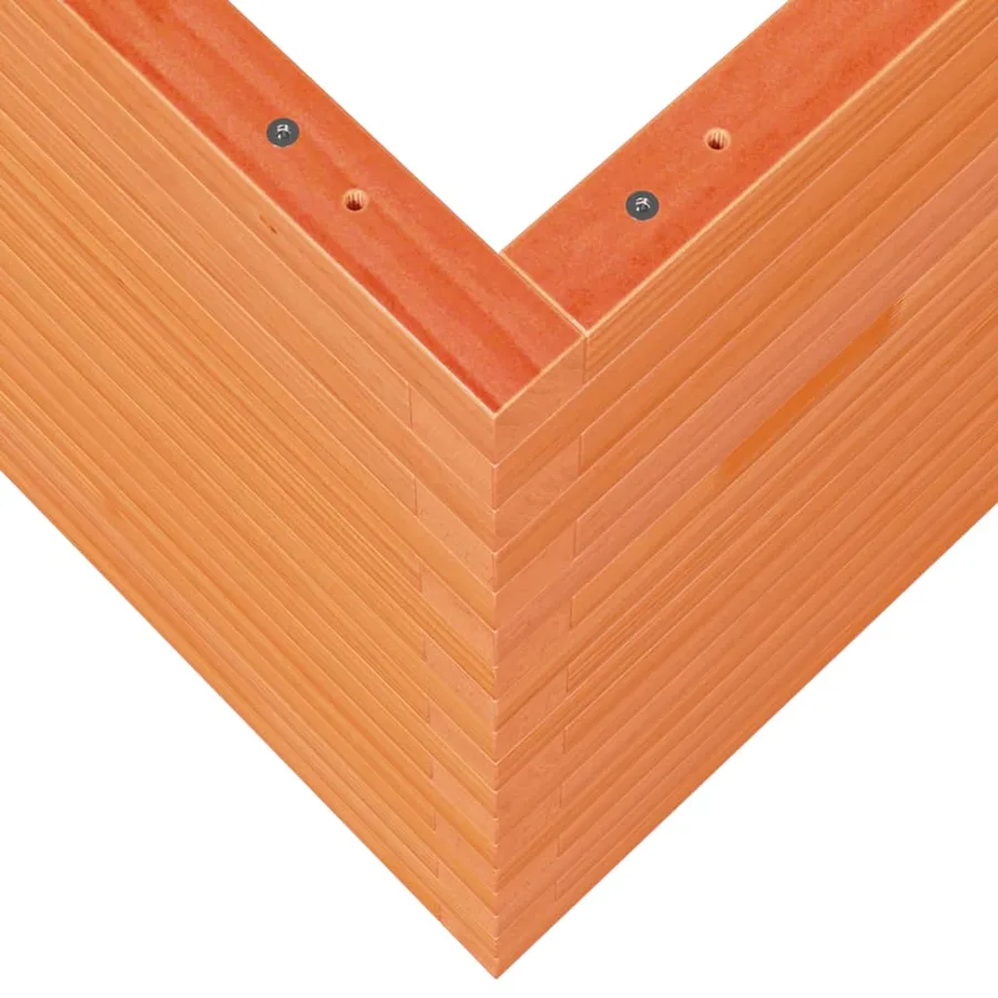 Jardinière cire marron 60x60x68,5 cm bois de pin massif - 8
