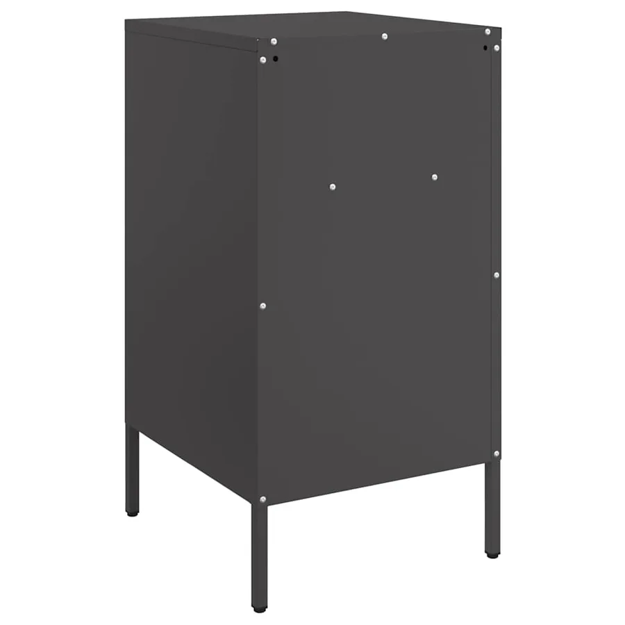 Table de chevet noir 36x39x68 cm acier - 8