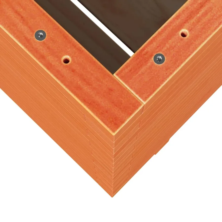 Jardinière cire marron 60x60x72,5 cm bois de pin massif - 8