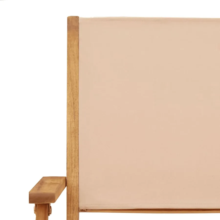 Ensemble de bistro 3 pcs beige tissu et bois massif - 10