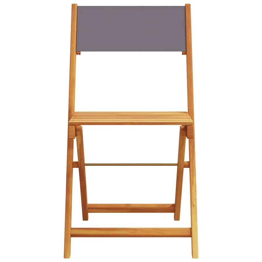 Ensemble de bistro 3 pcs anthracite tissu et bois massif - 4