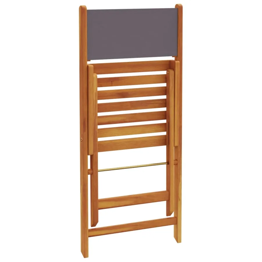 Ensemble de bistro 3 pcs anthracite tissu et bois massif - 7